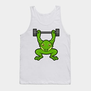 Frog at Bodybuilding with Barbell Tank Top